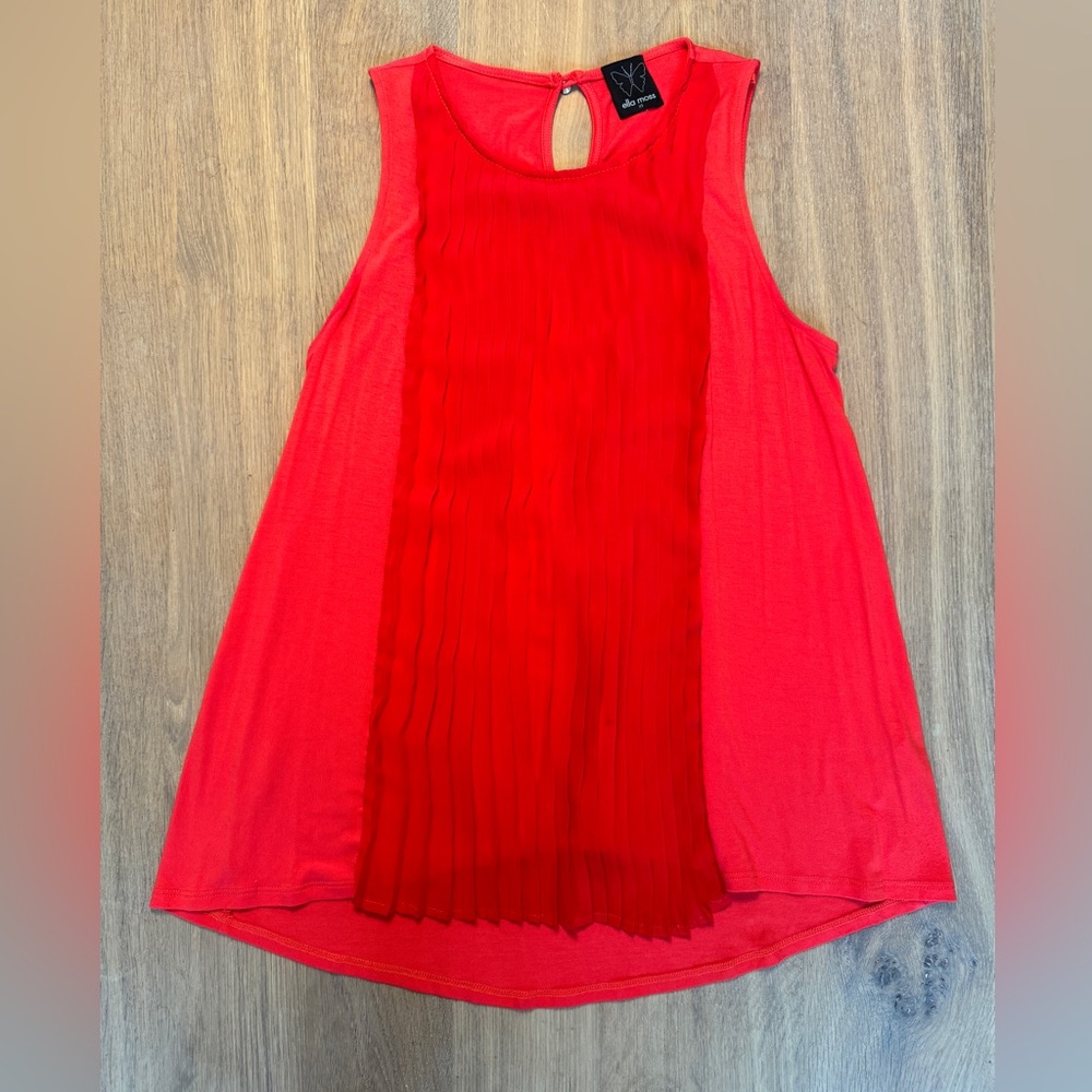 Ella Moss Top Sleeveless shirt. Size XS. Color Orange red.